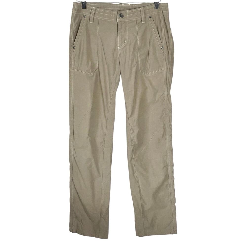 Kuhl Kendra Hiking Pants Women’s 8 R Lightweight Mid Rise Outdoor Stretch Khaki - Picture 3 of 12